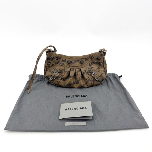 Balenciaga Le Cagol Mini BB Monogram Crossbody Bag Brown