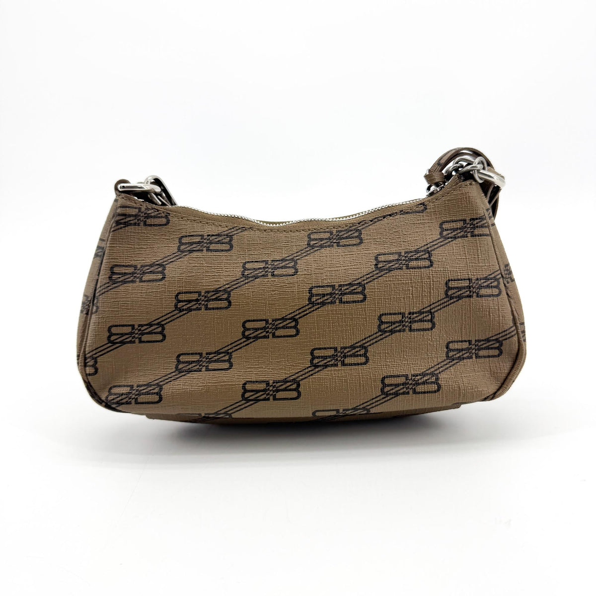 Balenciaga Le Cagol Mini BB Monogram Crossbody Bag Brown