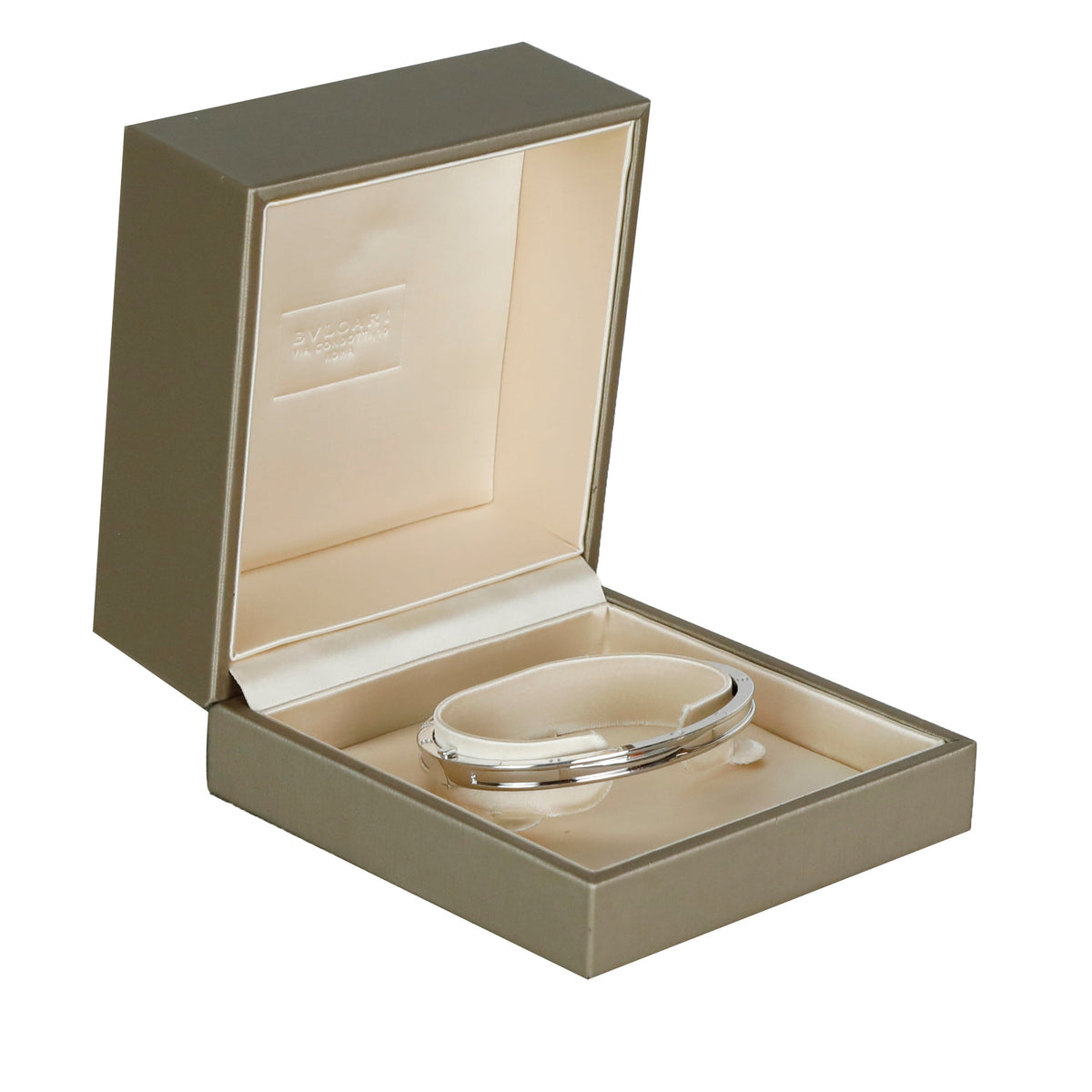 L B.Zero1 White Gold Bangle Bracelet