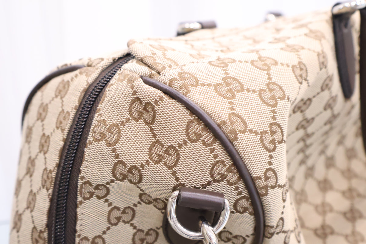 Original Medium GG Canvas Duffle Boston Bag 802095
