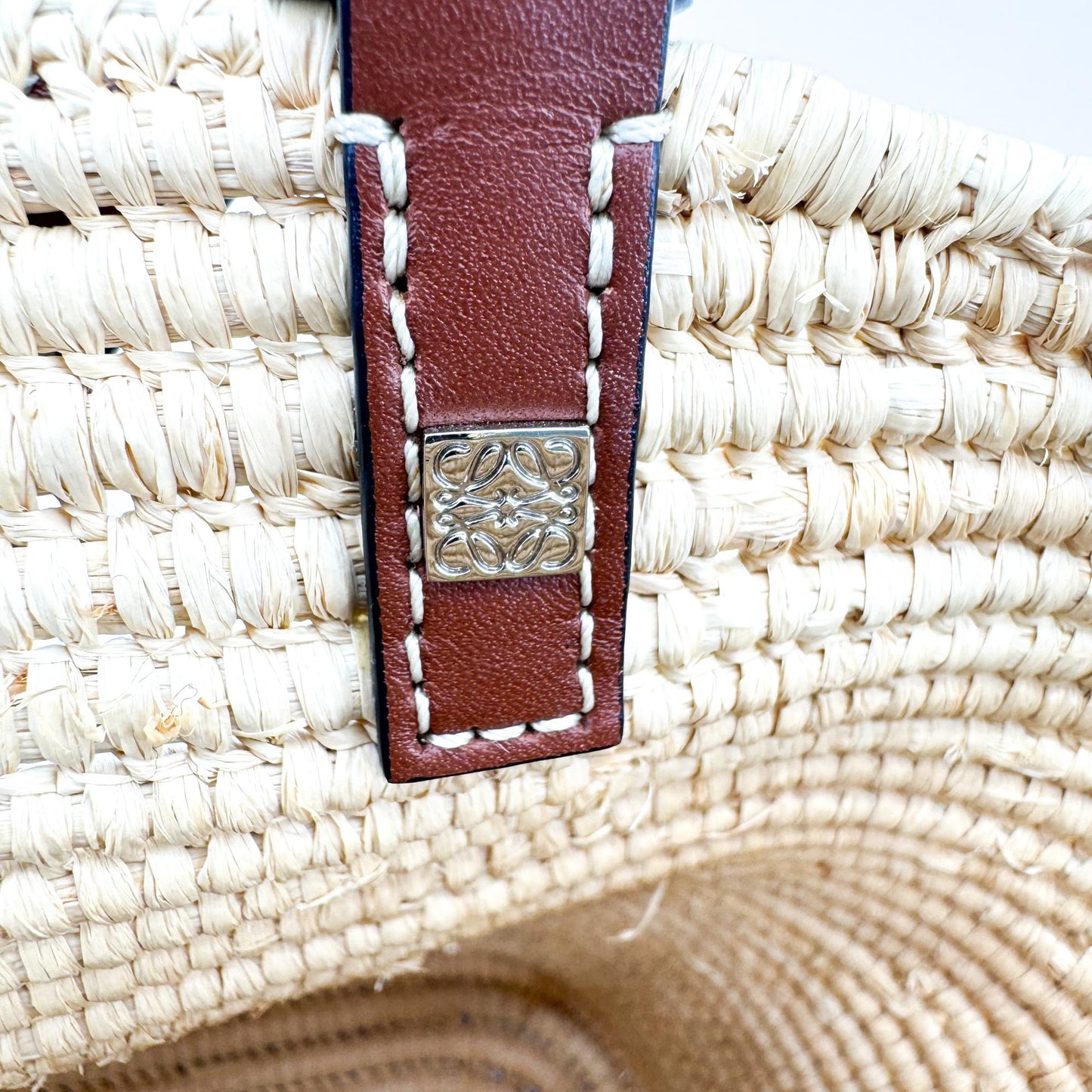 Loewe Small Square Basket Bag Natural Tan