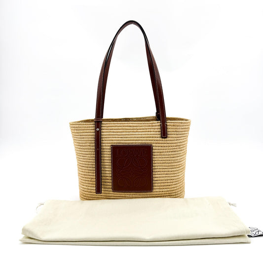 Loewe Small Square Basket Bag Natural Tan