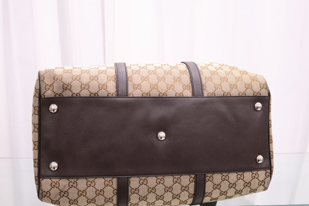 GG Supreme Canvas Boston Tote Bag 449167