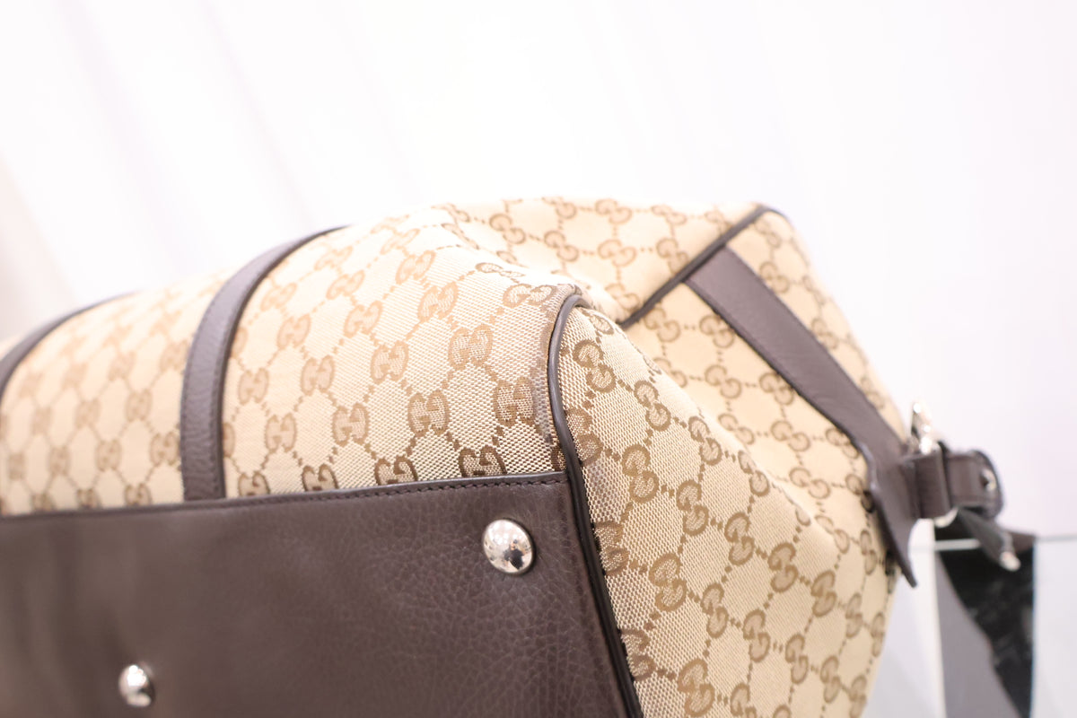 GG Supreme Canvas Boston Tote Bag 449167