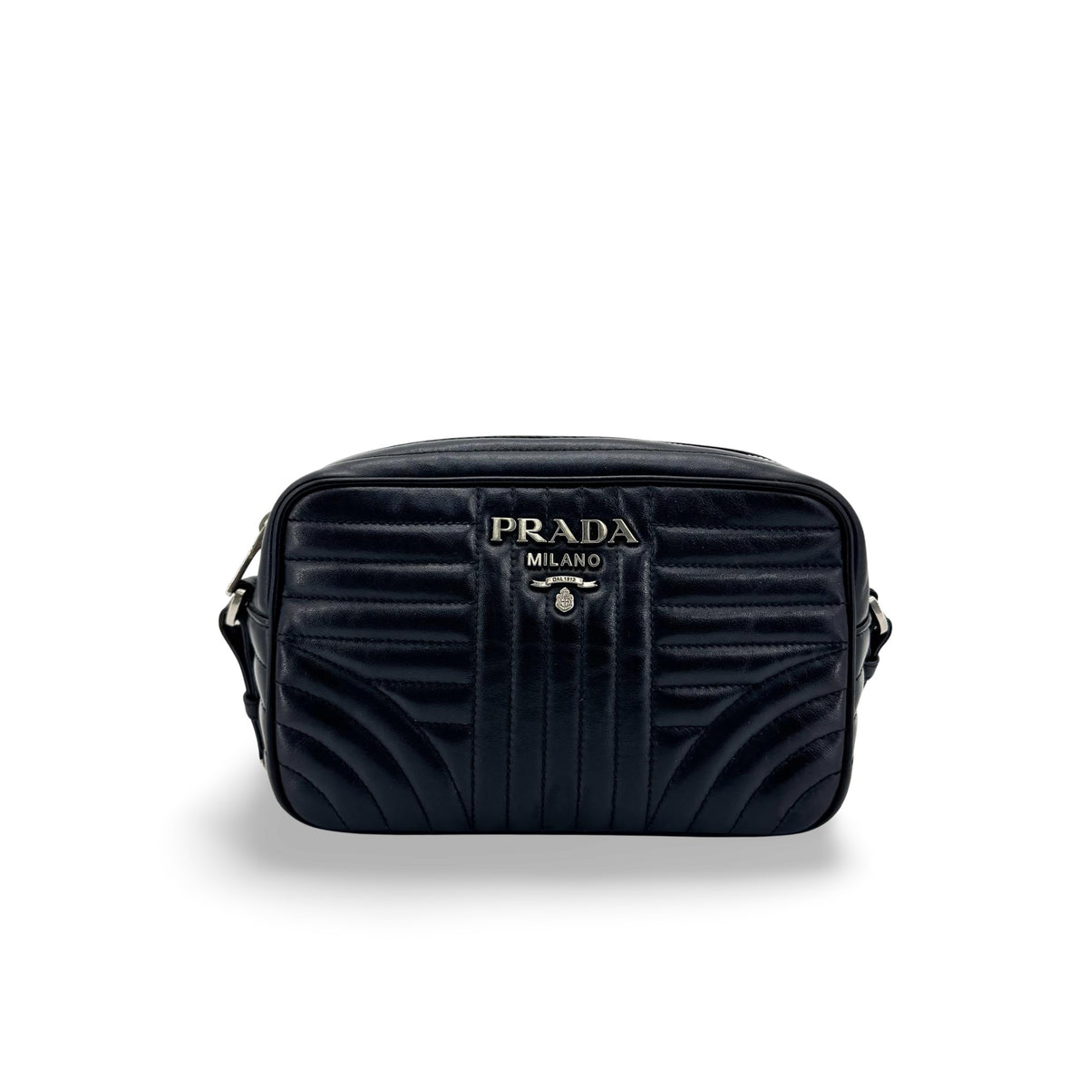 Prada Diagram Soft Calf Camera Bag Black