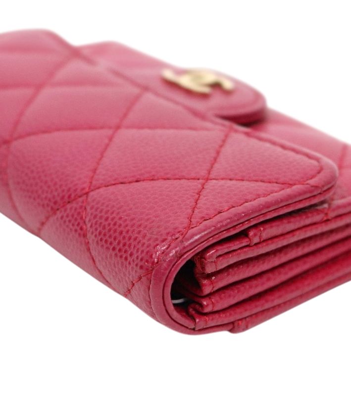 Chanel Burgundy Caviar Classic Card Holder