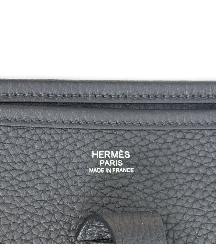 Hermès size 29 Evelyn K engraved black shoulder bag
