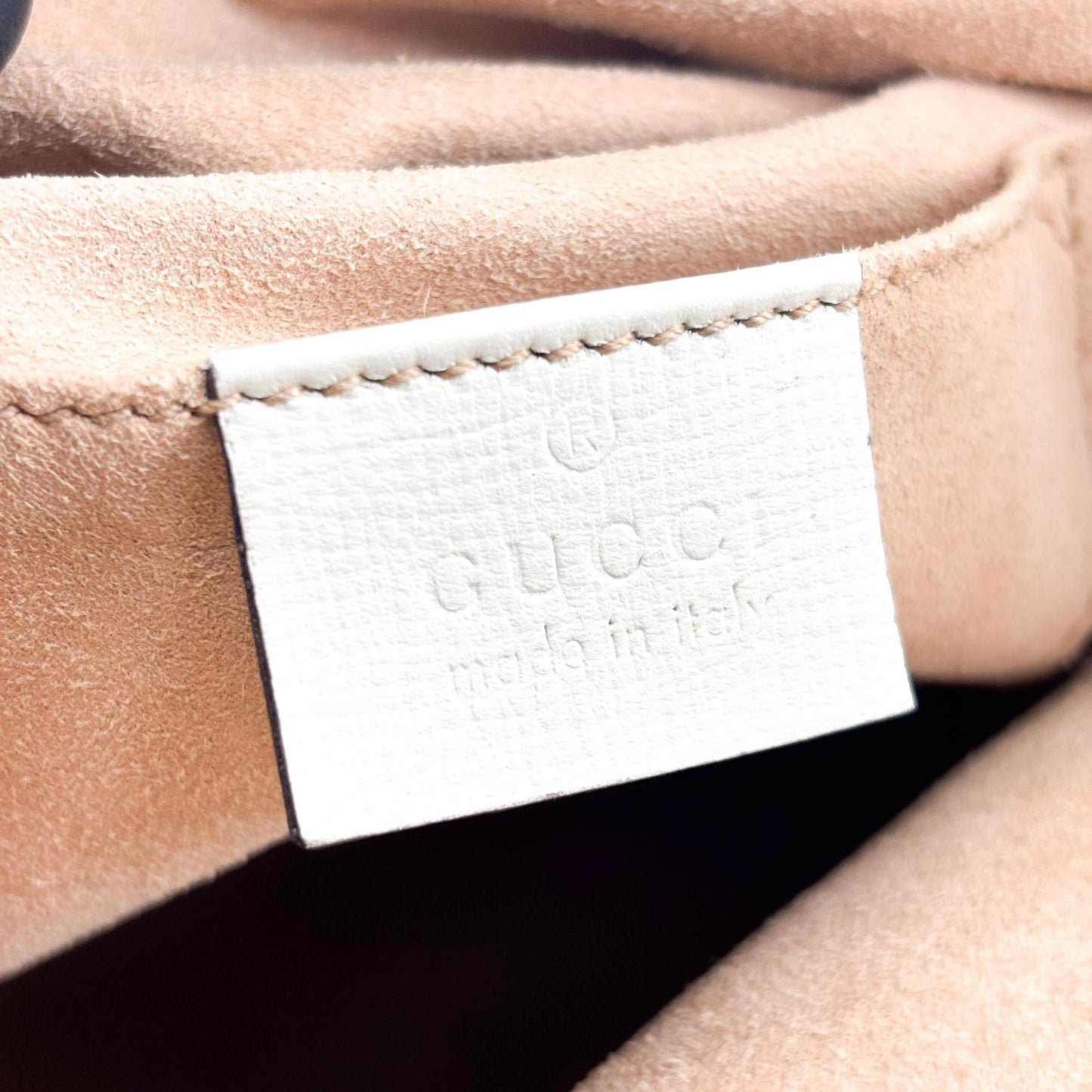 Gucci Horsebit 1955 Small Bucket Bag White
