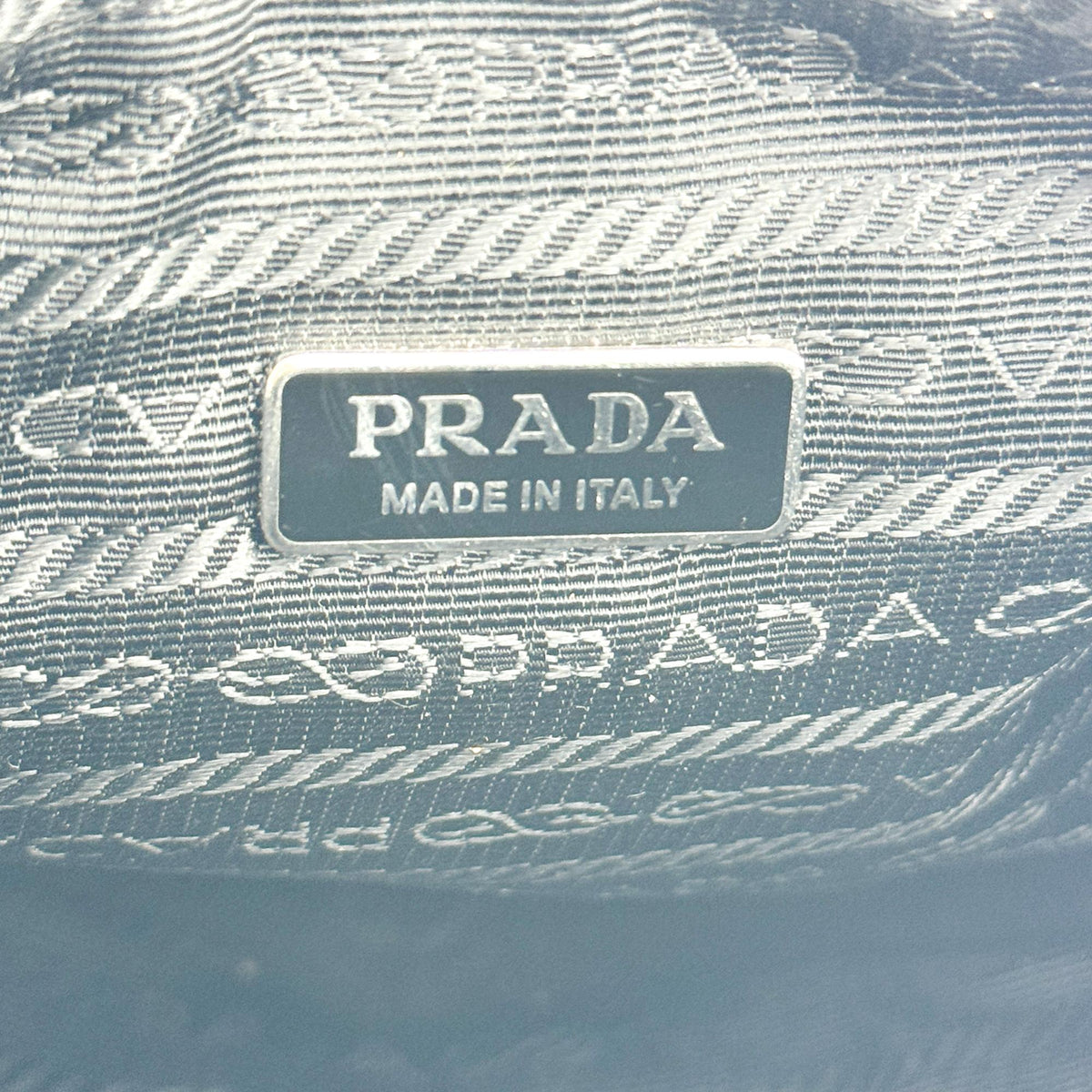 Prada Triangle Leather Crossbody Bag White