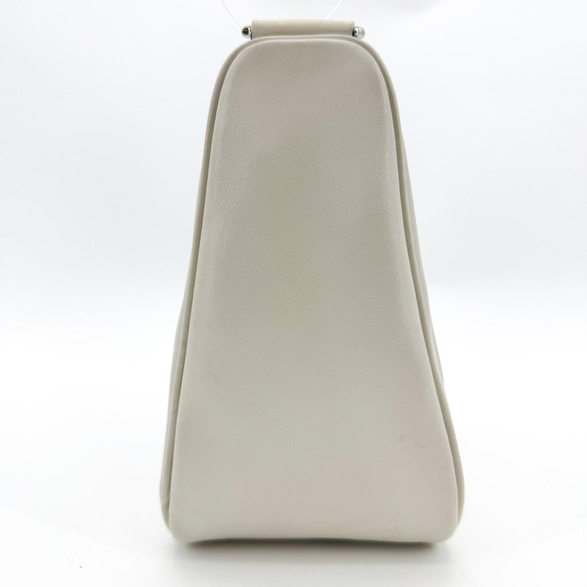 Prada Triangle Leather Crossbody Bag White
