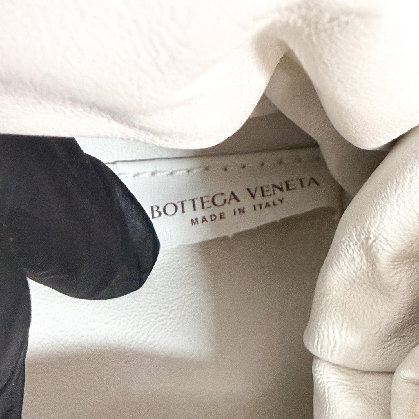 Bottega Veneta Small Point Bag Intrecciato Silk Chalk