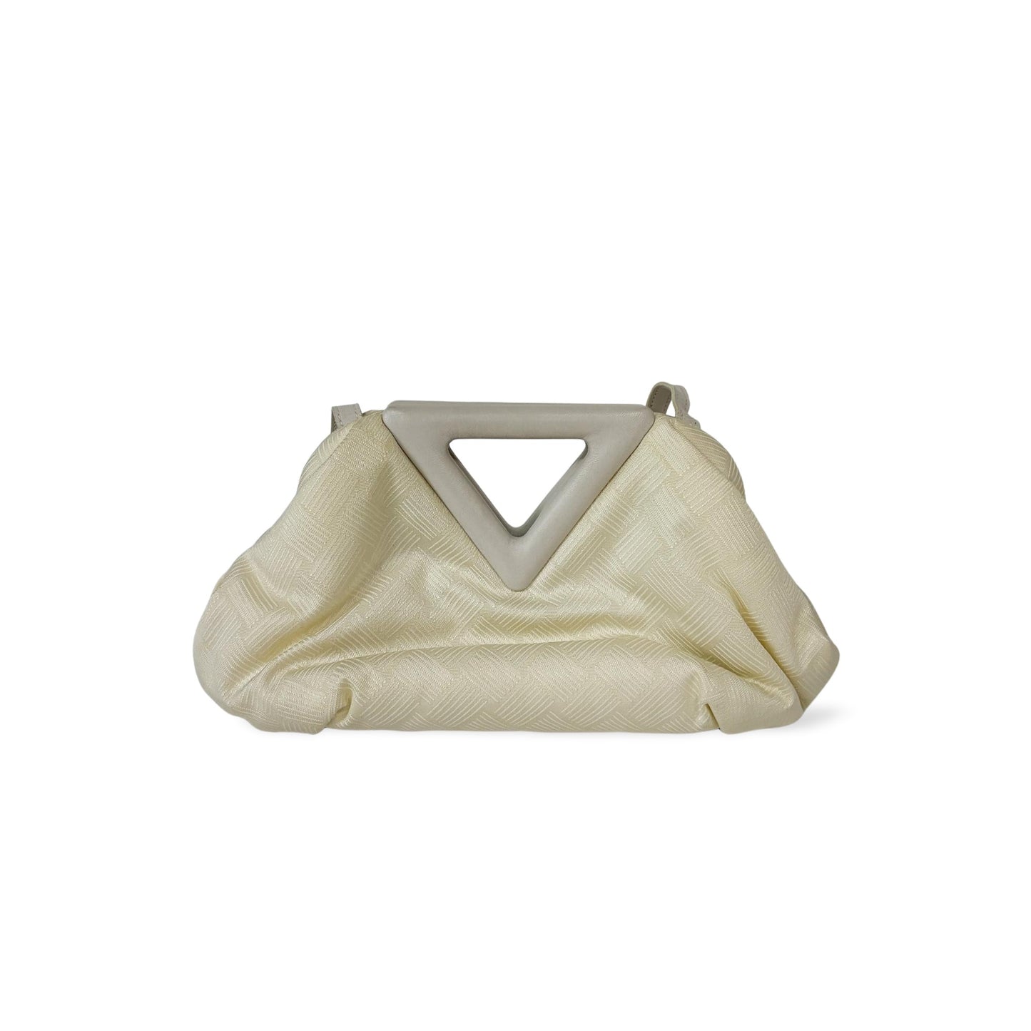Bottega Veneta Small Point Bag Intrecciato Silk Chalk