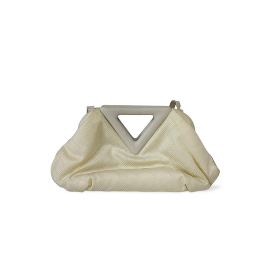 Bottega Veneta Small Point Bag Intrecciato Silk Chalk