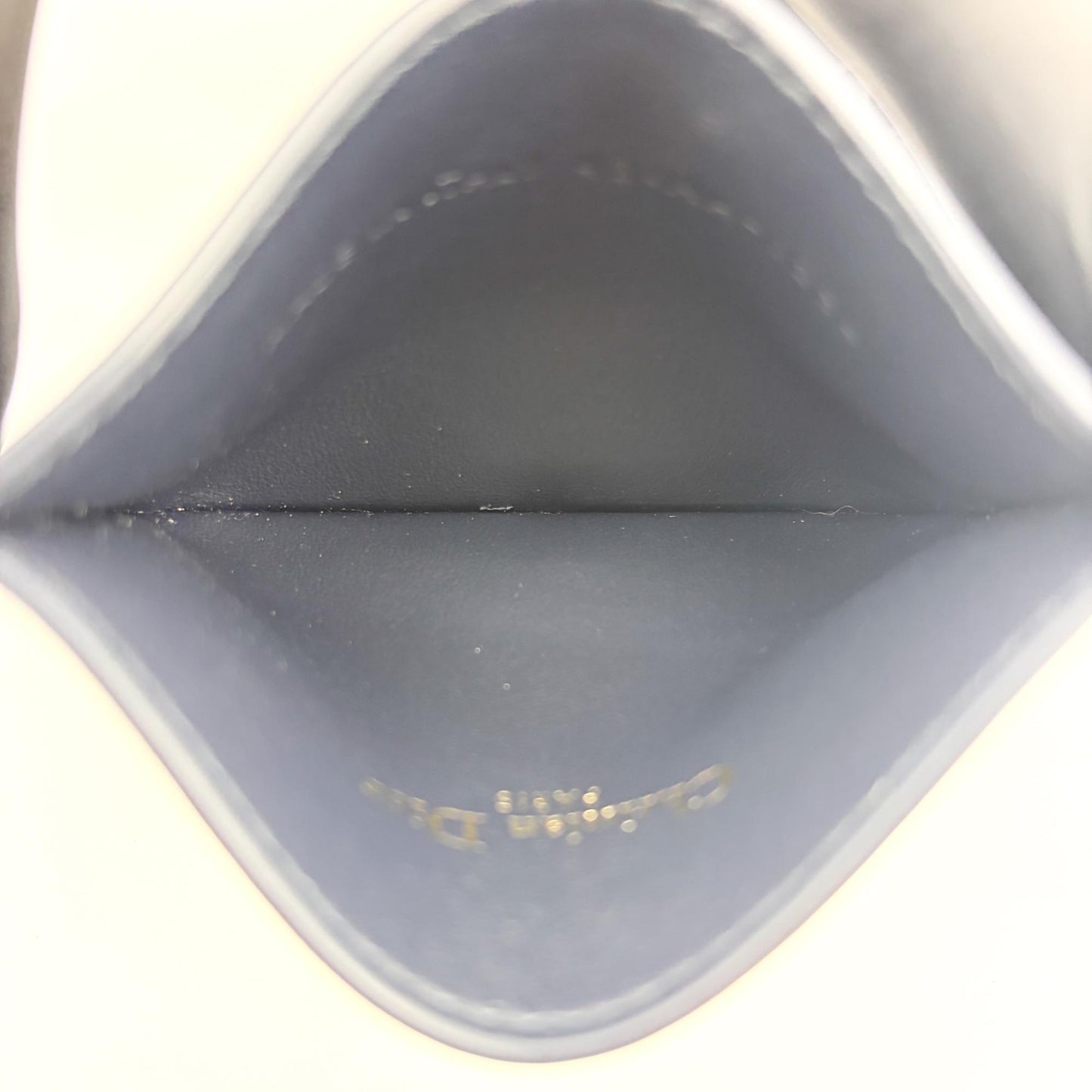 Dior 30 Montaigne Card Holder Blue Oblique Denim Black