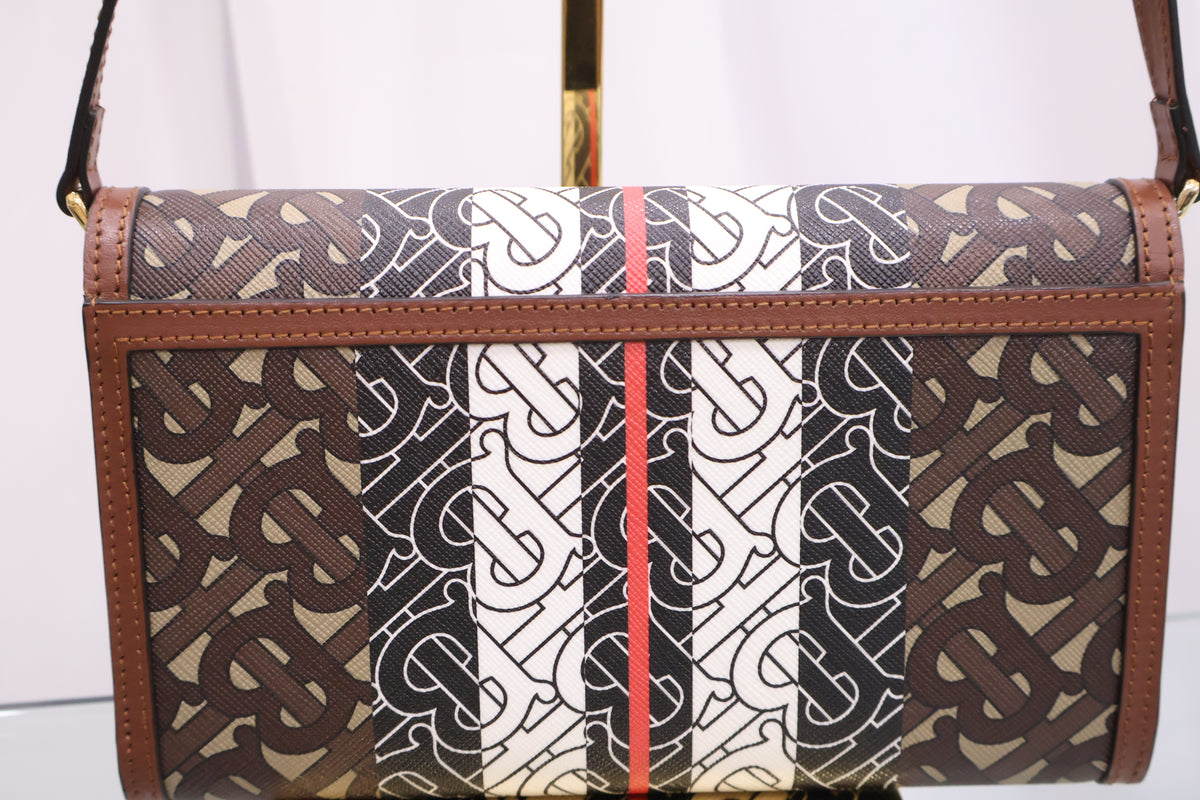 Monogram Stripe E Canvas Crossbody Bag 8020404