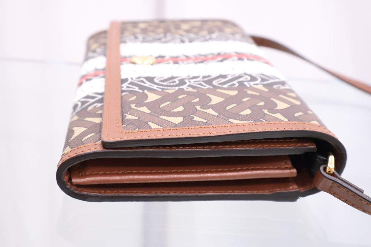 Monogram Stripe E Canvas Crossbody Bag 8020404