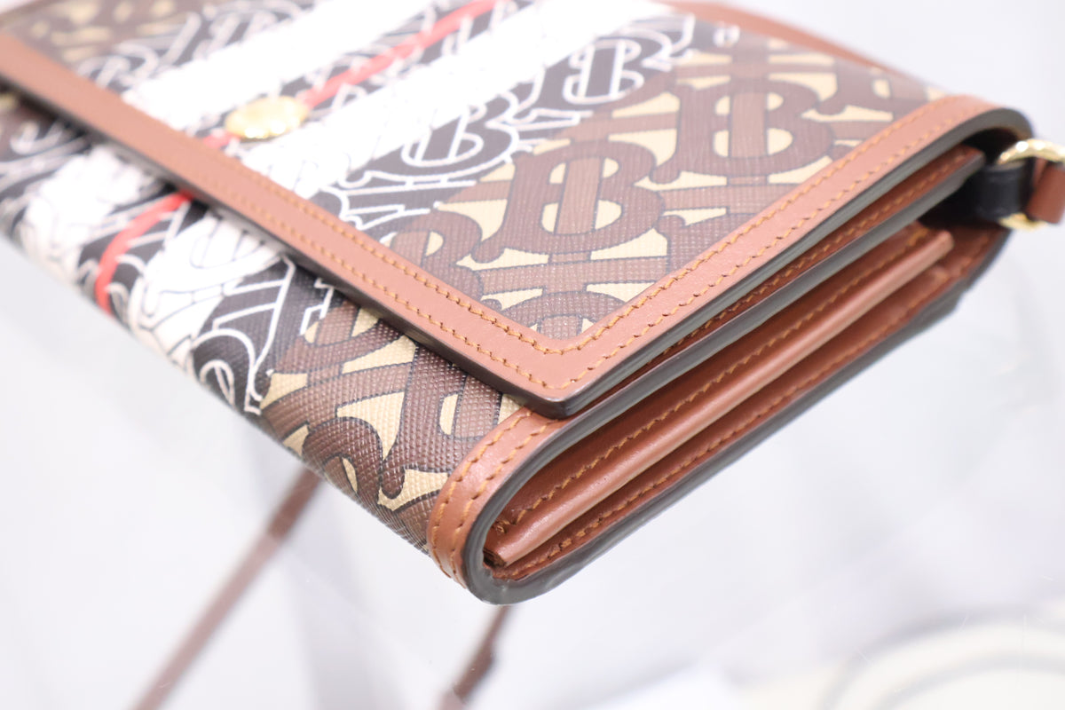 Monogram Stripe E Canvas Crossbody Bag 8020404