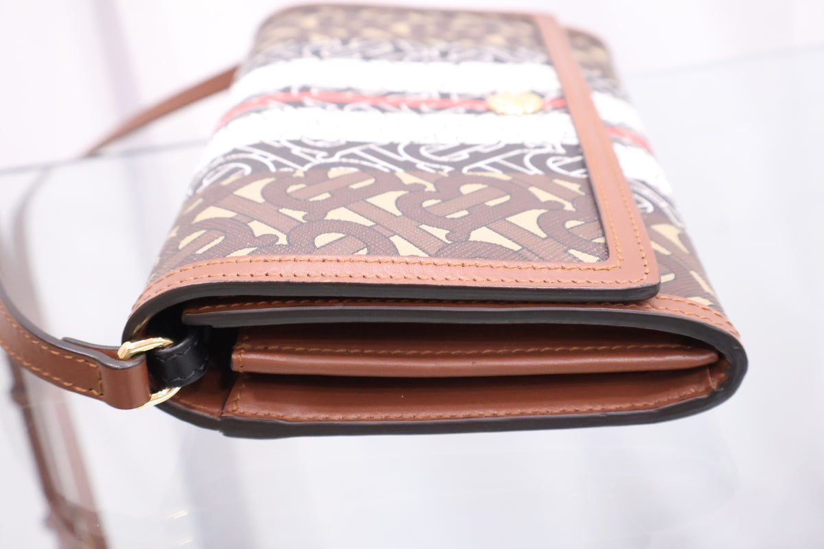 Monogram Stripe E Canvas Crossbody Bag 8020404