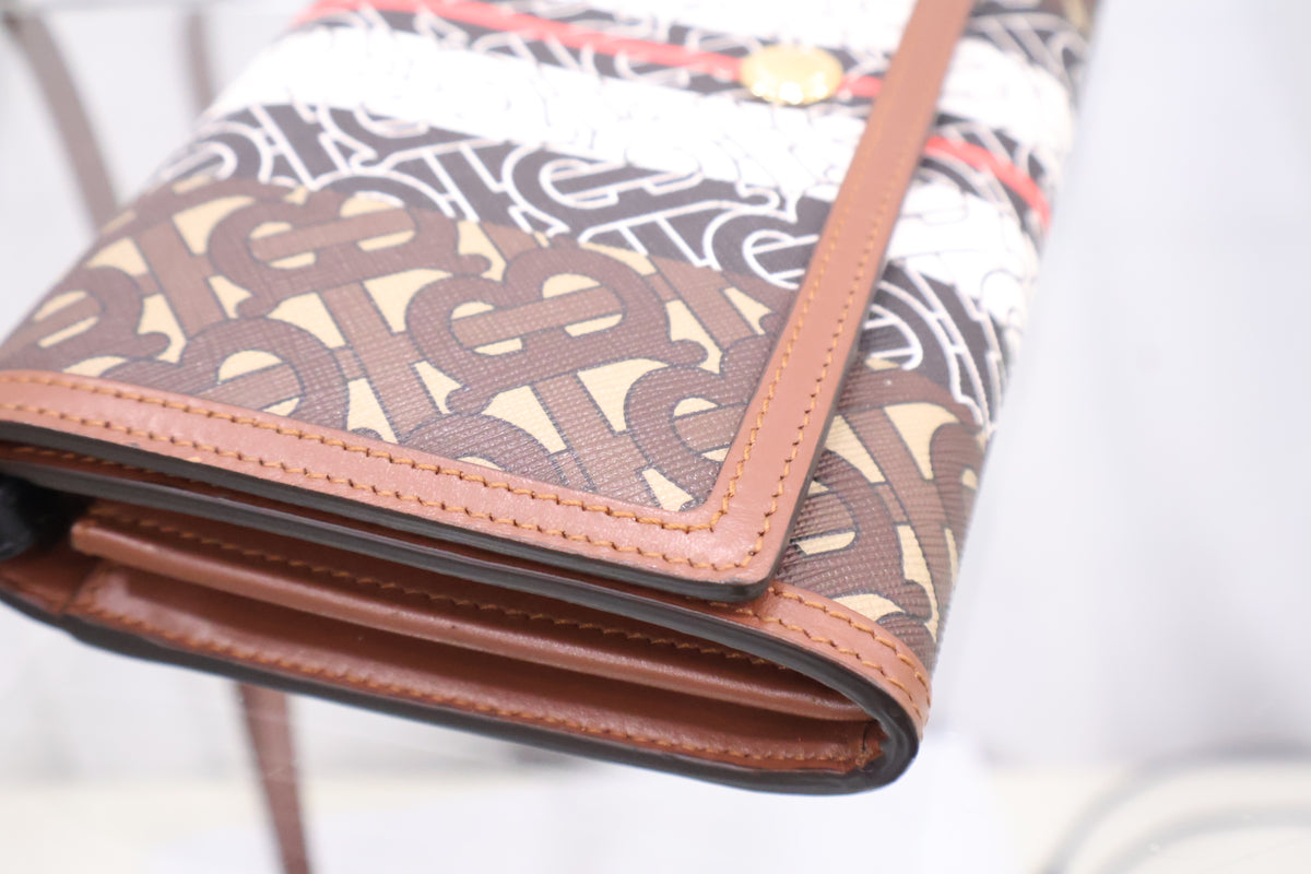 Monogram Stripe E Canvas Crossbody Bag 8020404