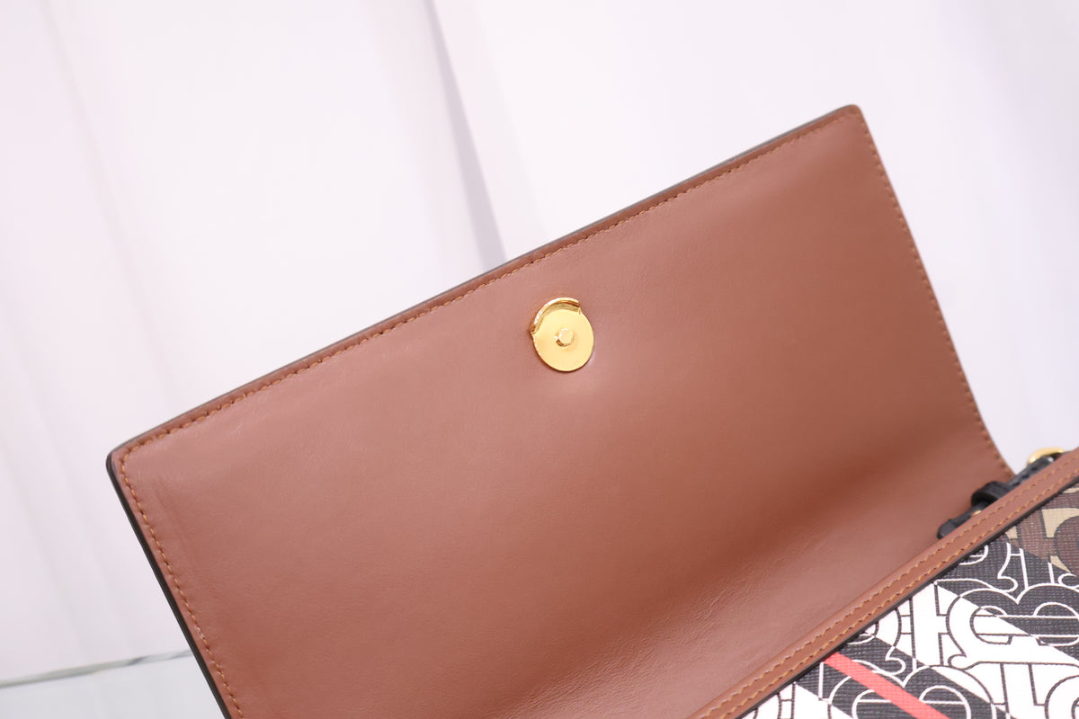 Monogram Stripe E Canvas Crossbody Bag 8020404