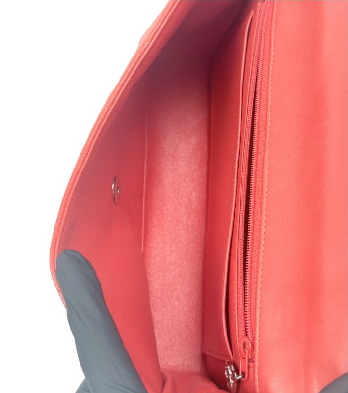 Chanel Orange Lambskin Quilted CC Top-Handle Tote Bag