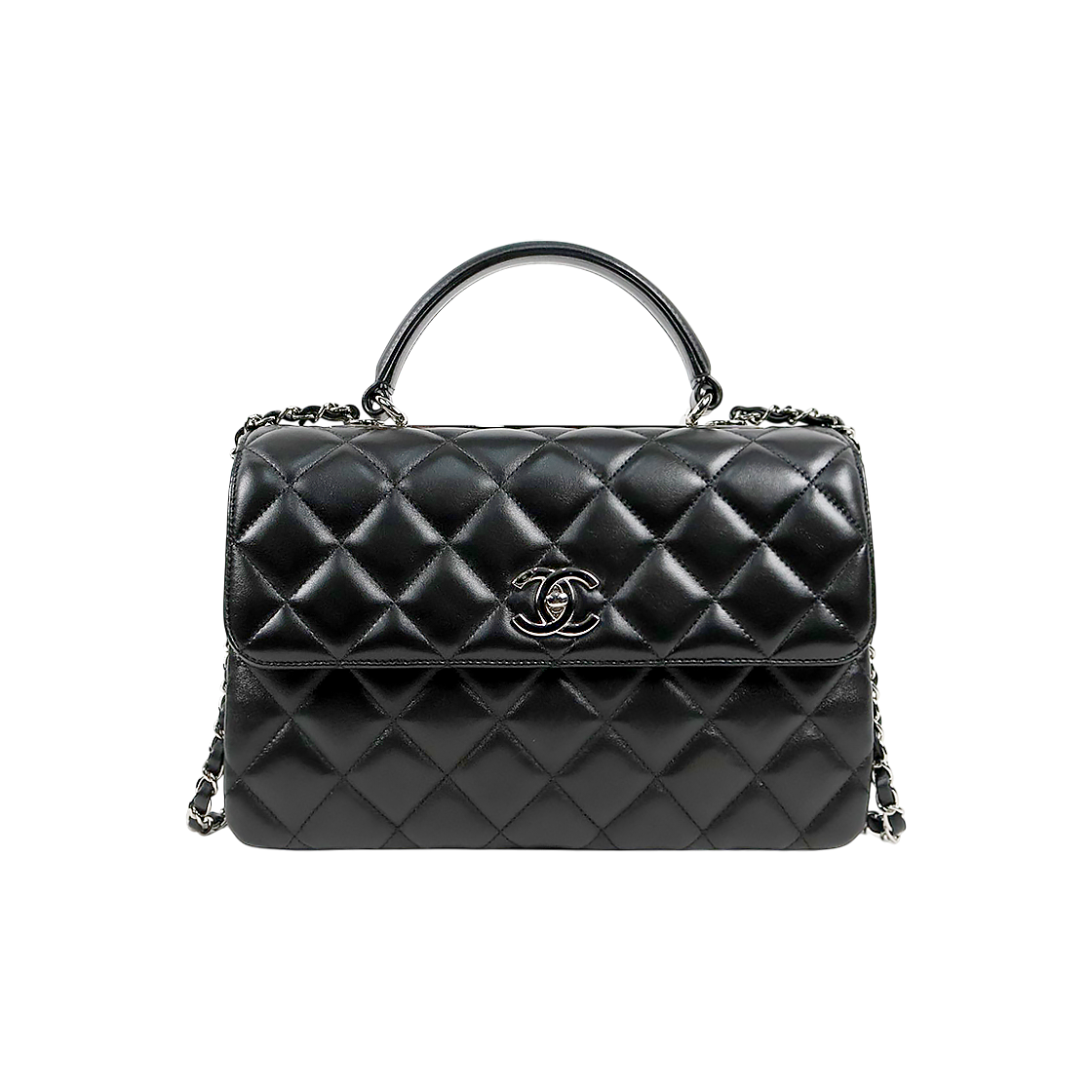 Chanel Black Lambskin Trendy CC Tote Bag