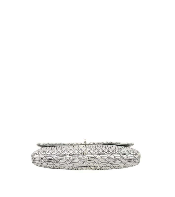 Miu Miu Silver Materasse Crystal Shoulder Bag