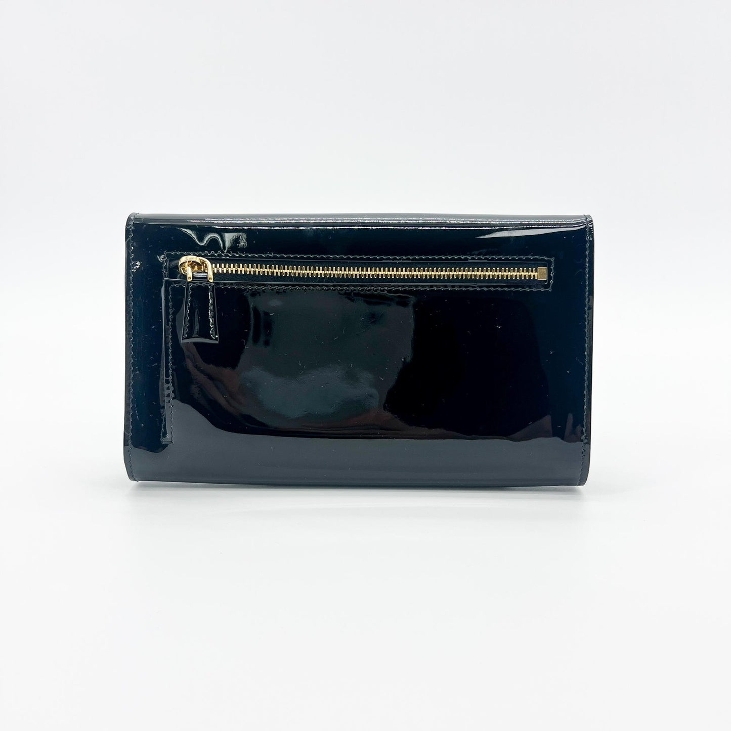 Prada Patent Clutch Bag Black
