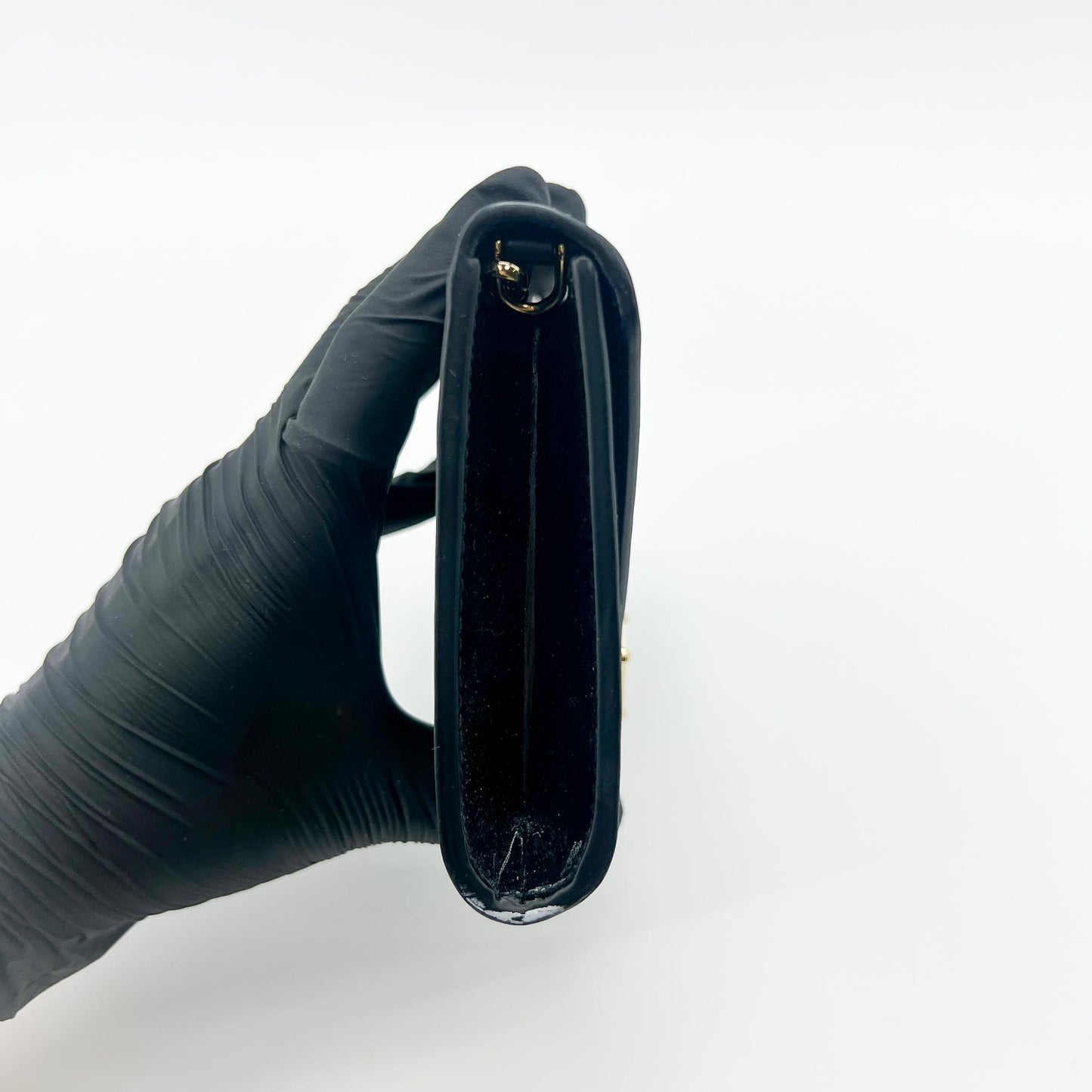 Prada Patent Clutch Bag Black