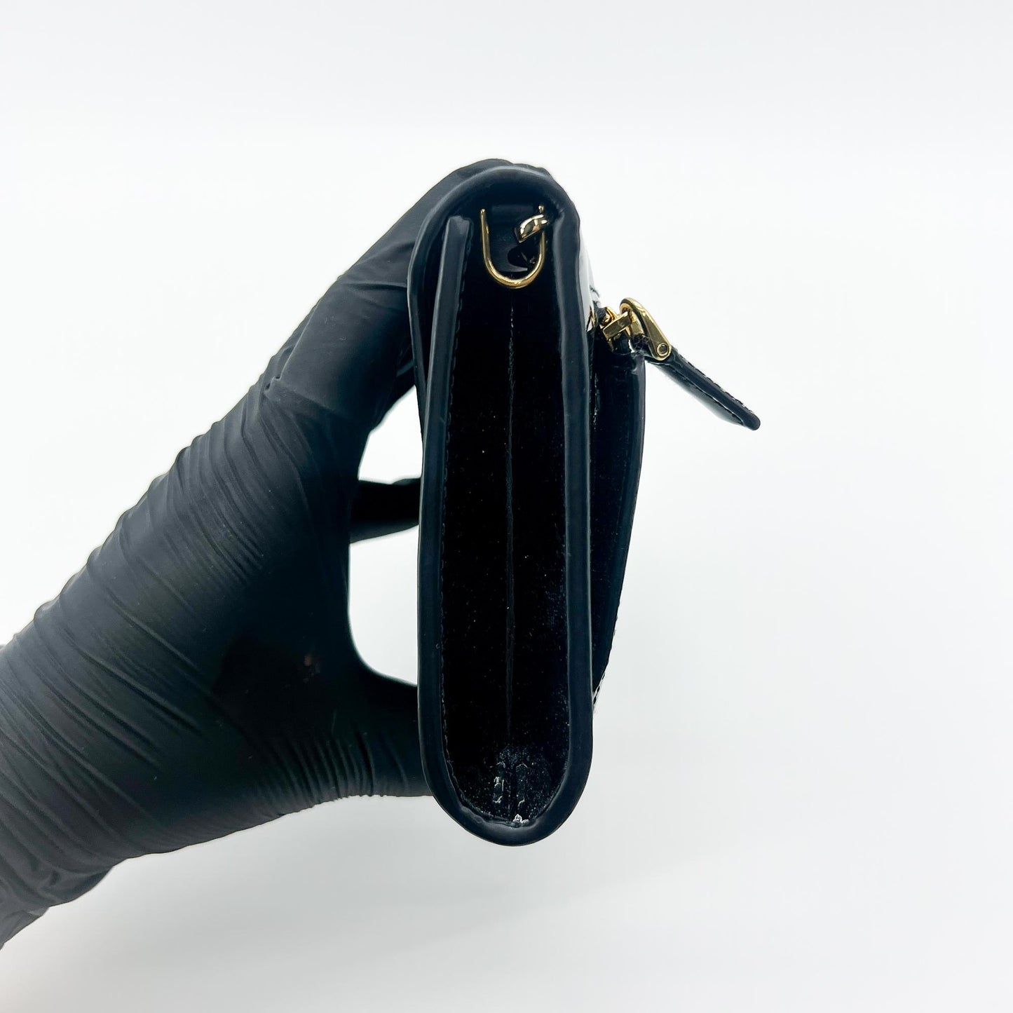 Prada Patent Clutch Bag Black