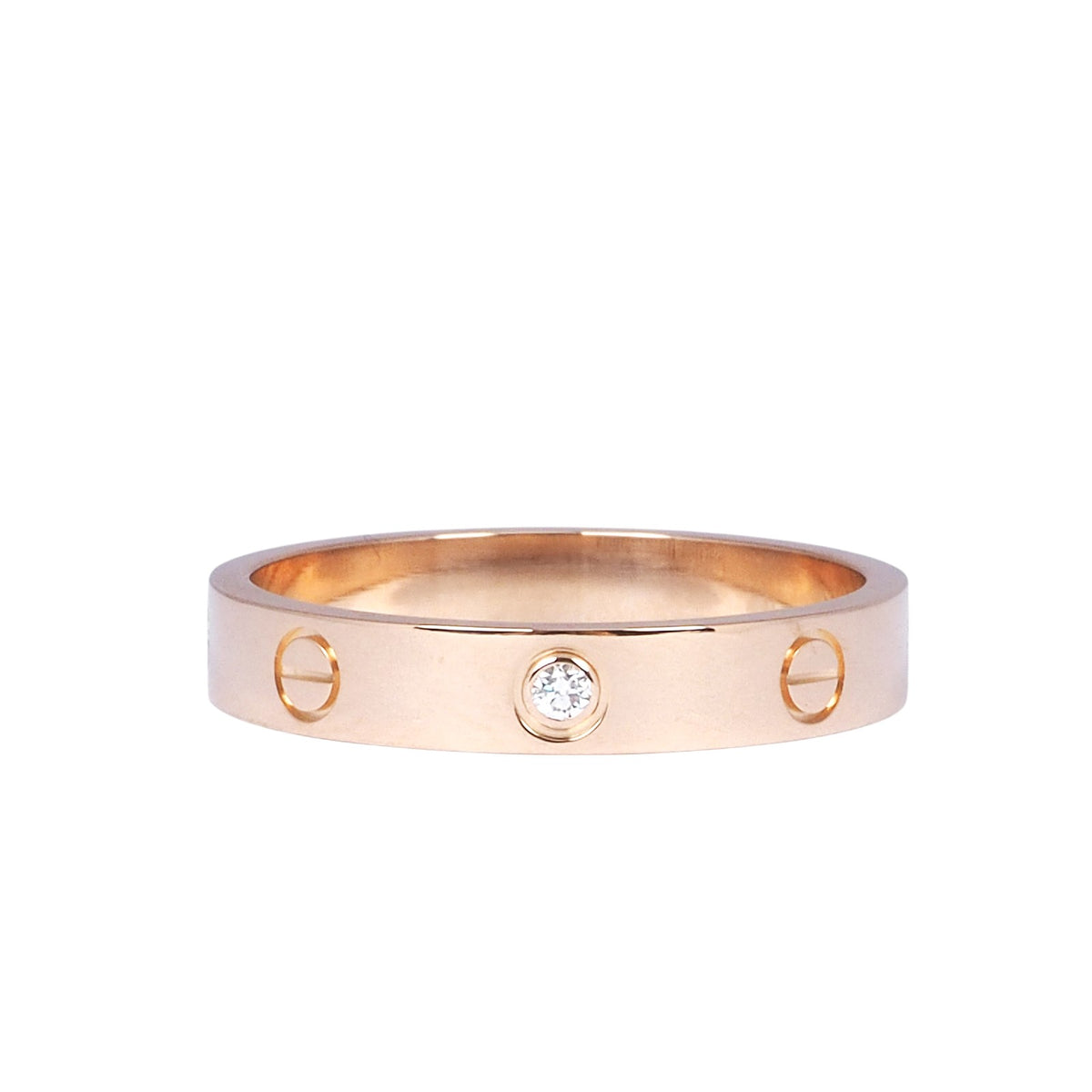 Cartier B4050700 Rose Gold Love Small Diamond Ring