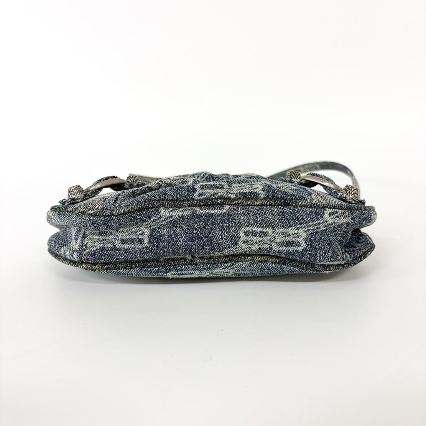 Balenciaga Le Cagol XS Shoulder Bag BB Monogram Denim Blue