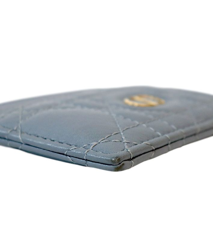 Dior Blue Caro Card Holder Wallet