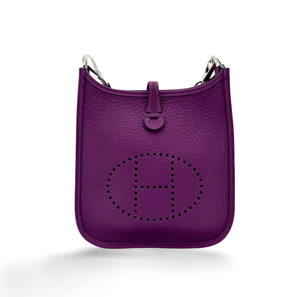 Hermès Evelyne 16 Mini TPM Clemence Purple Silver Hardware