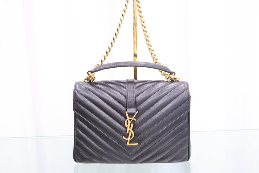 College Medium Chain Gold Shoulder Bag 600279