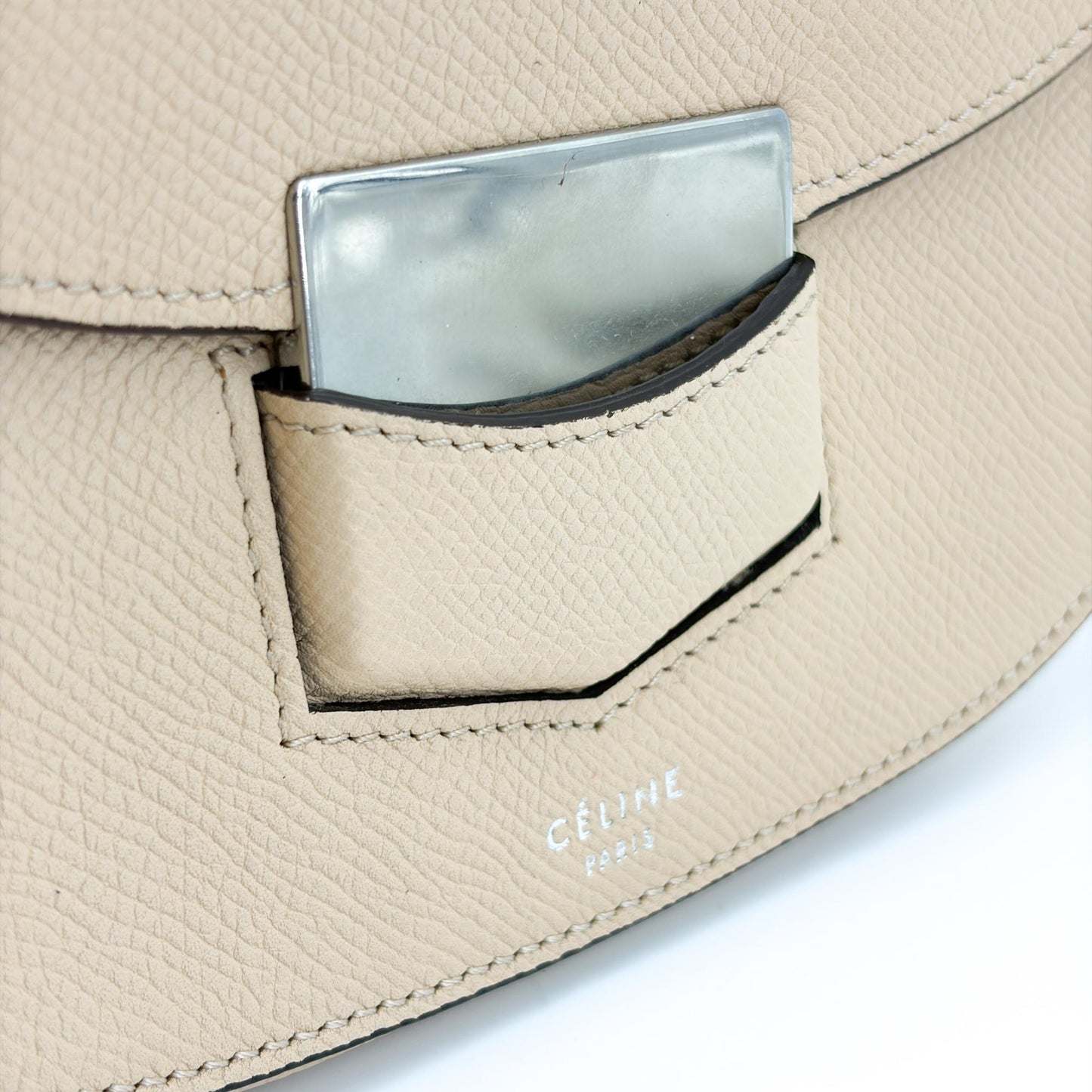 Celine Trotter Shoulder Bag Small Beige