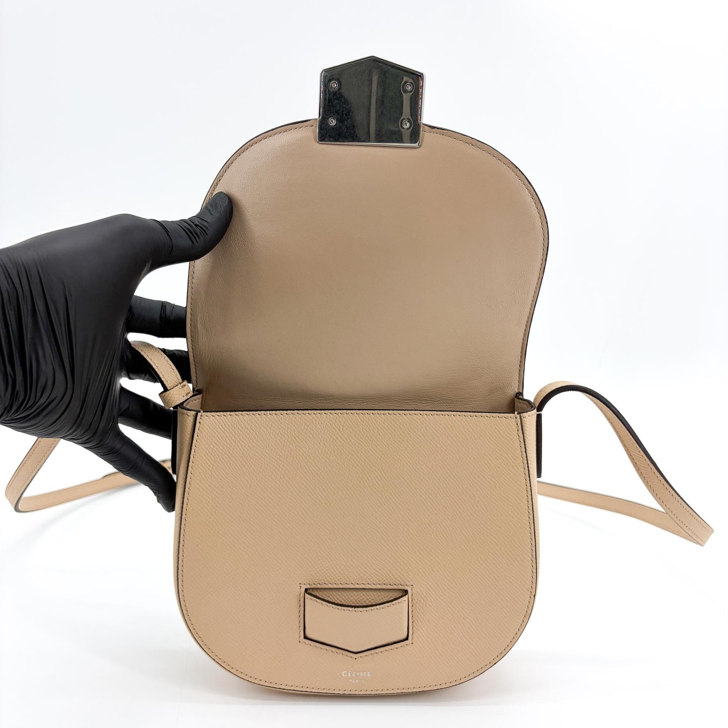 Celine Trotter Shoulder Bag Small Beige