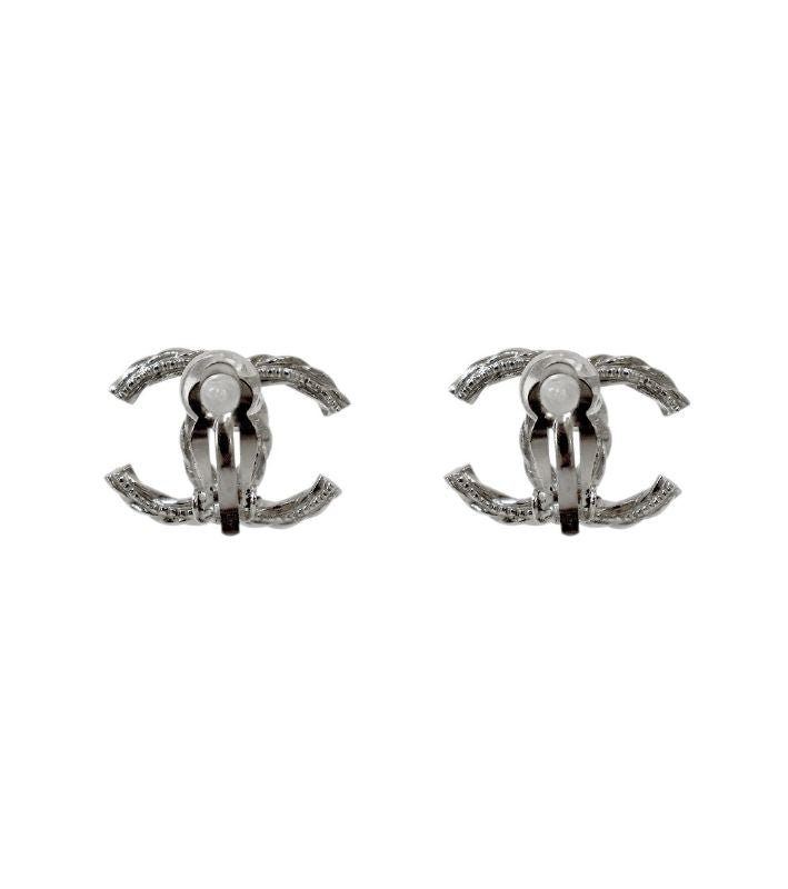 Chanel B15B CC Silver Earrings
