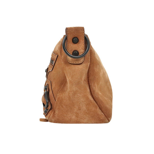 Balenciaga Brown Mini Suede Le City Motor Bag