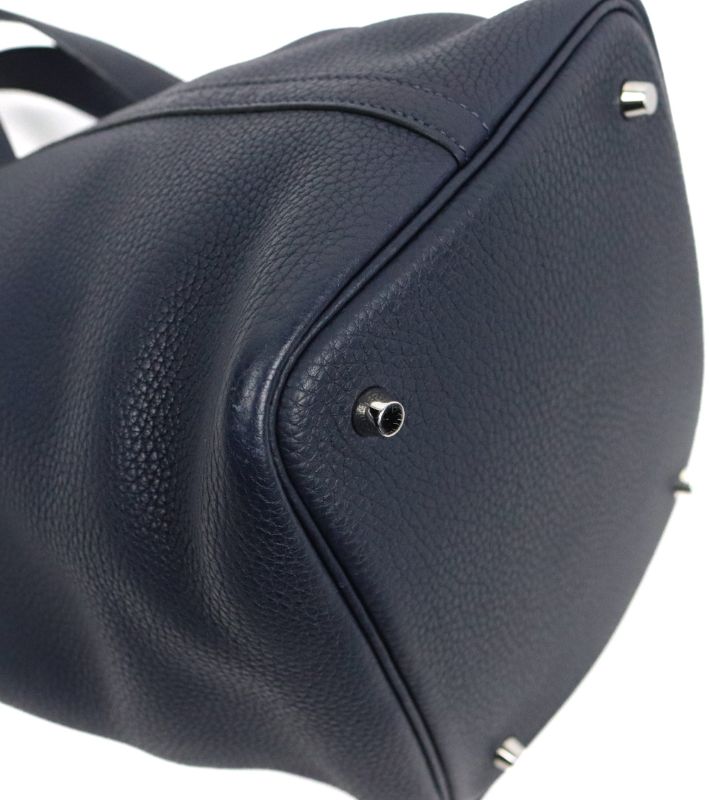 Hermès Picotan 22 Navy with Silver-Toned D-Stamp