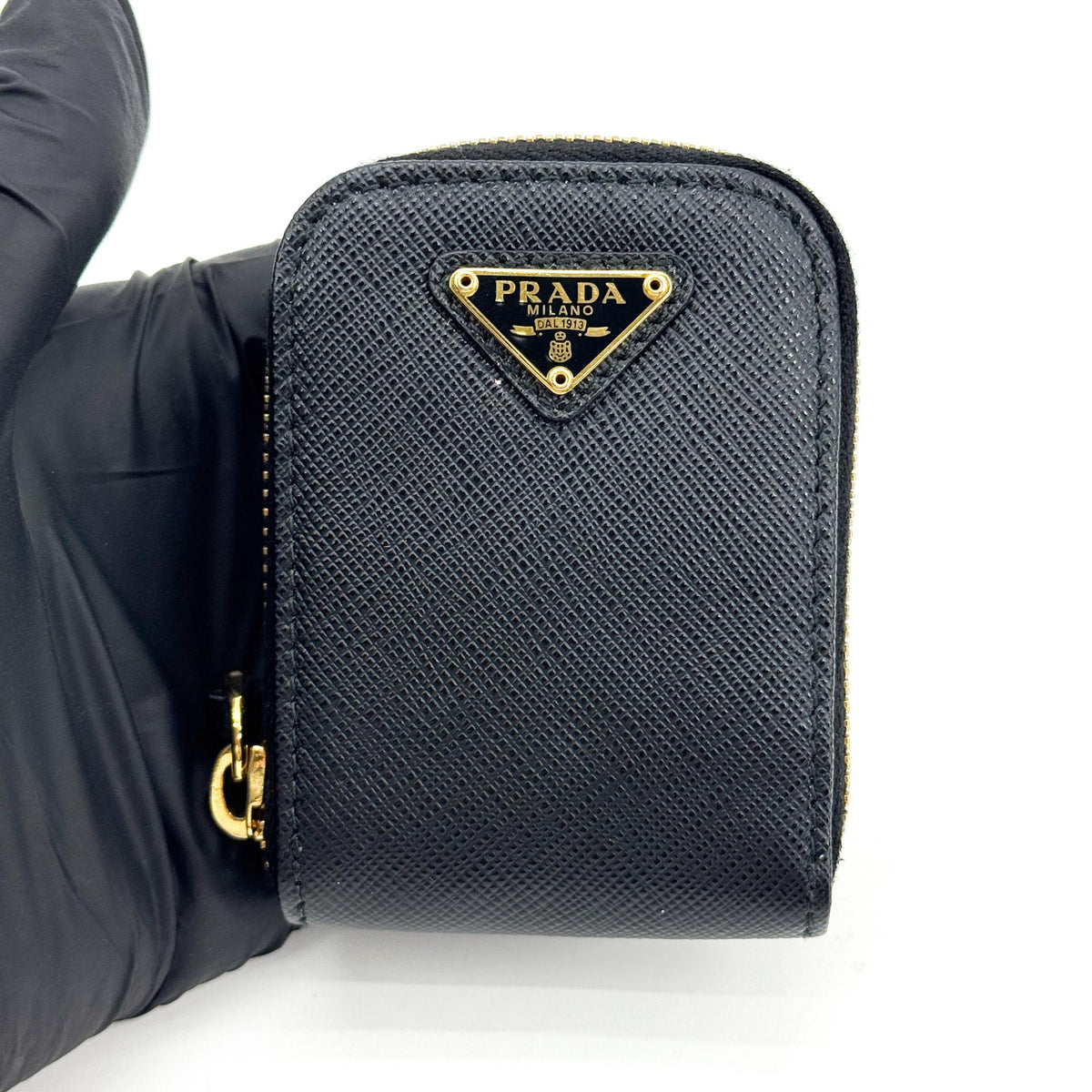 Prada Saffiano Leather Re-edition 2005 Crossbody Bag Black Gold Hardware