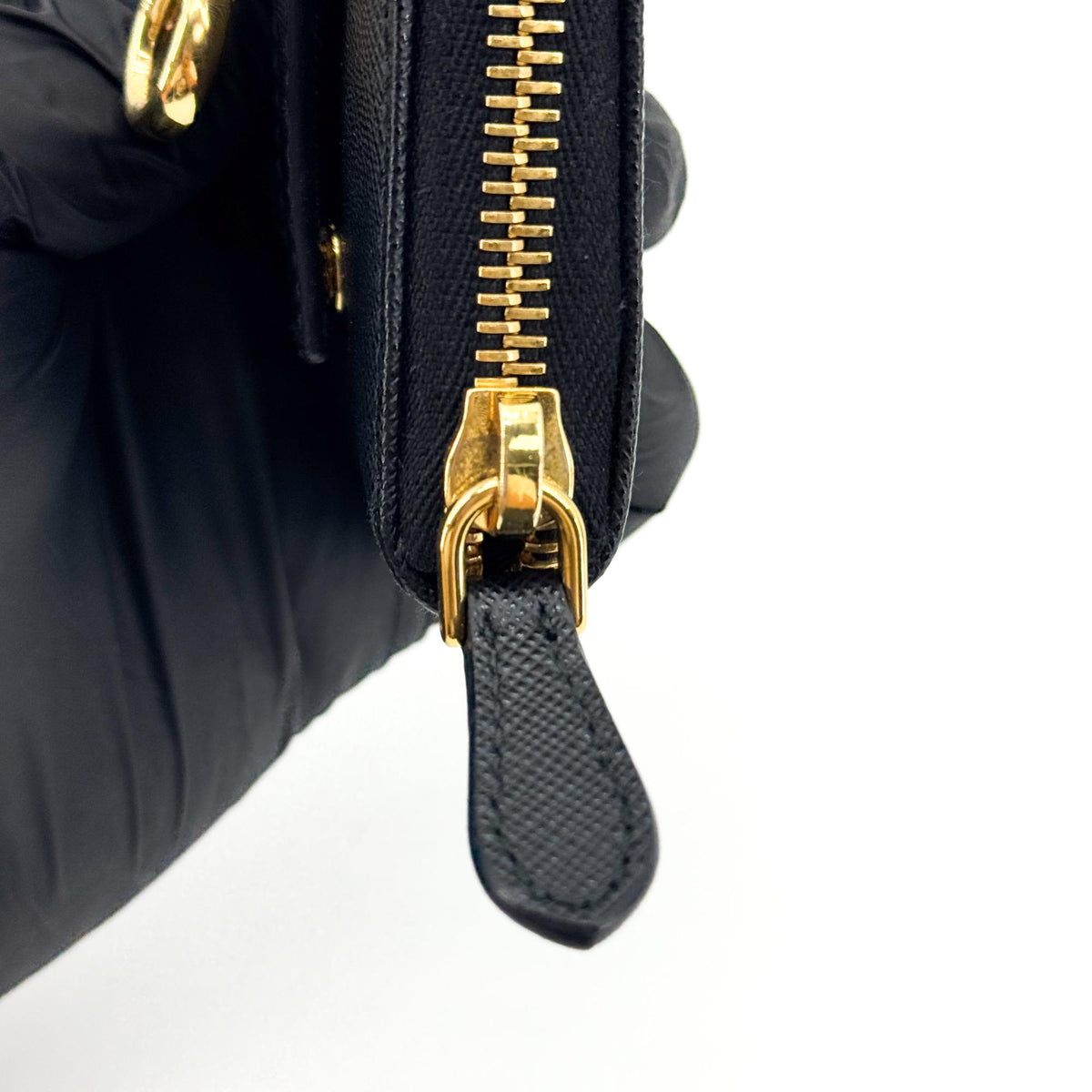 Prada Saffiano Leather Re-edition 2005 Crossbody Bag Black Gold Hardware