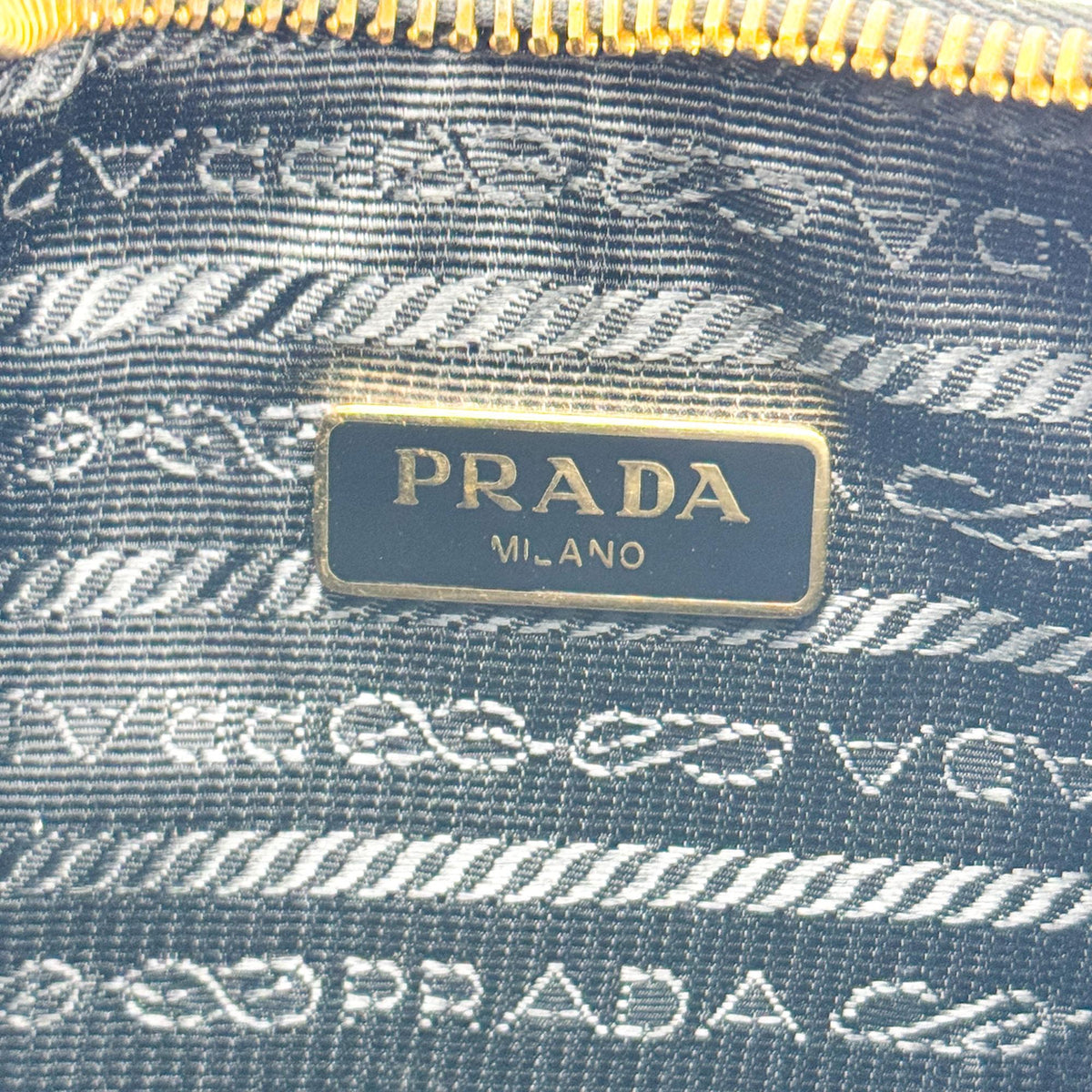 Prada Saffiano Leather Re-edition 2005 Crossbody Bag Black Gold Hardware