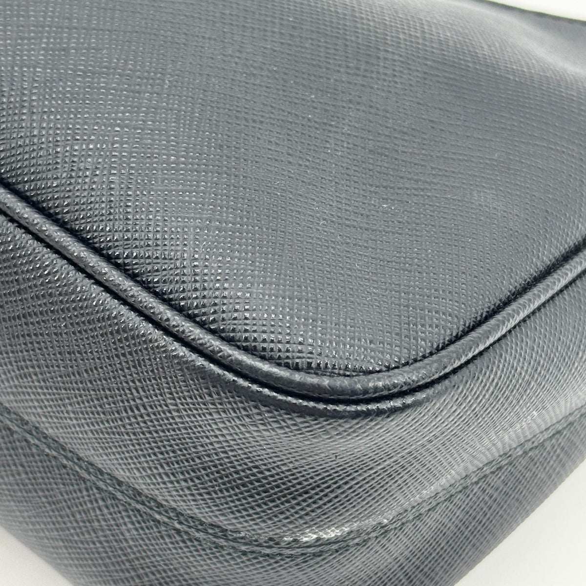 Prada Saffiano Leather Re-edition 2005 Crossbody Bag Black Gold Hardware