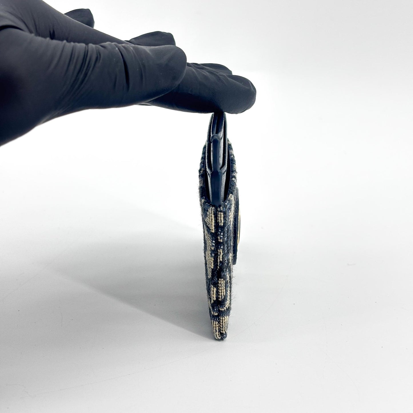Dior 30 Montaigne Card Holder Blue Oblique Jacquard