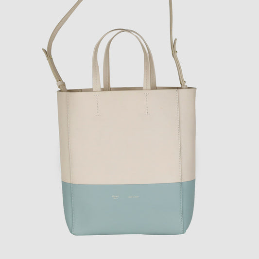 Small Two-Tone Cabas Tote Bag Shoulder Bag