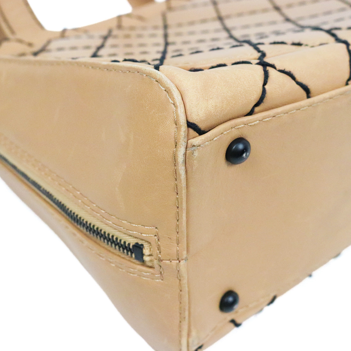 Chanel Beige Wild Stitch Tote Bag