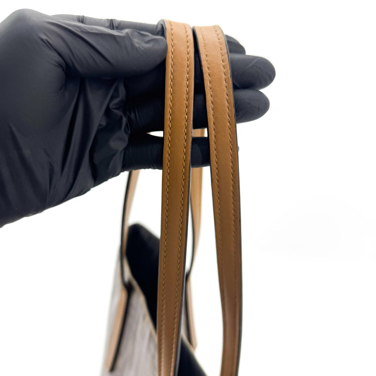 Fendi FF Zucca Logo Patch Tote Bag Brown