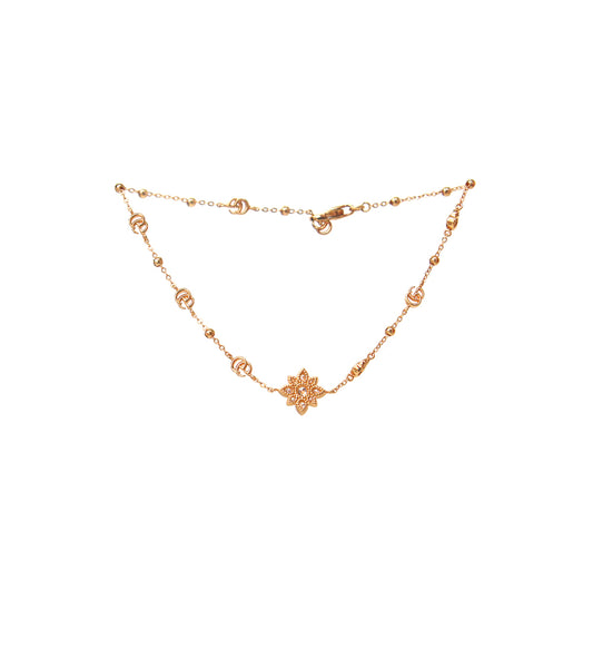 Gucci Rose Gold and Diamond Flora Bracelet
