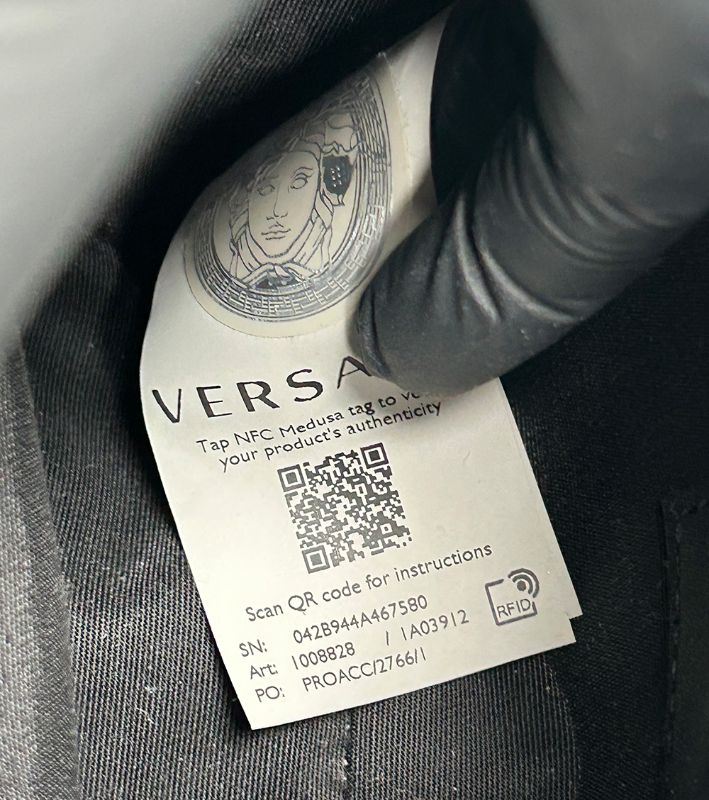 Versace Black Quilted Medusa Shoulder Bag